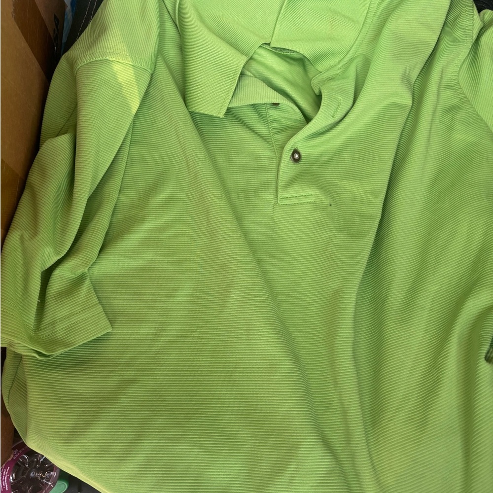 Zara Green Polo Shirt Classic Cotton Blend